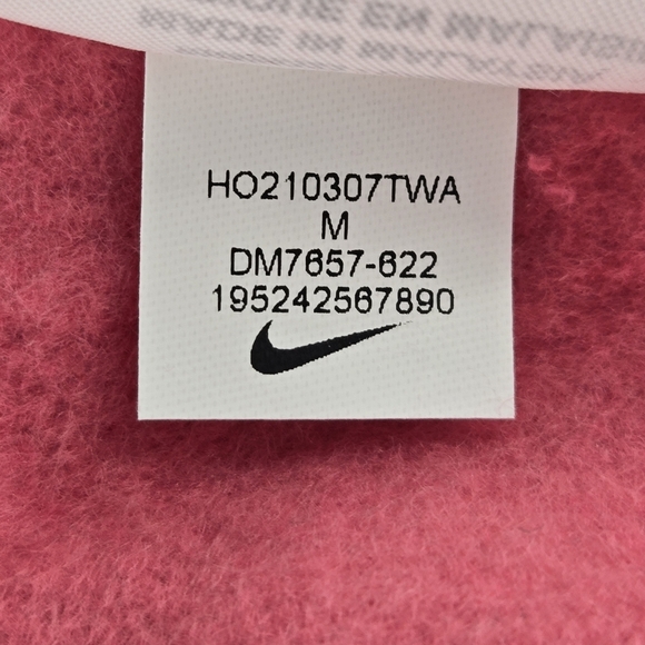 Nike Cropped Pink Swoosh graphic in front Sweatsirt Size M NWT - Picture 8 of 12